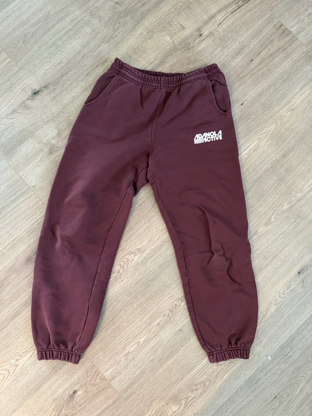 Adanola Maroon Jogger Sweatpants